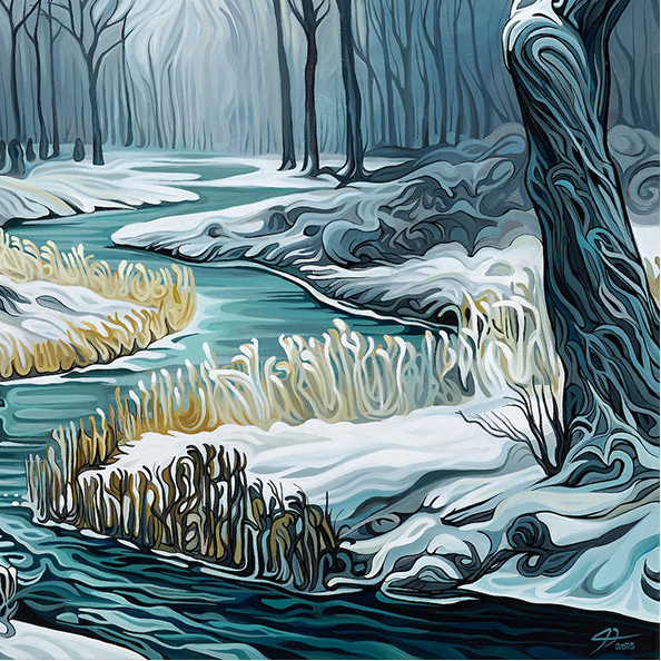 #288 "Quiet Winter River"